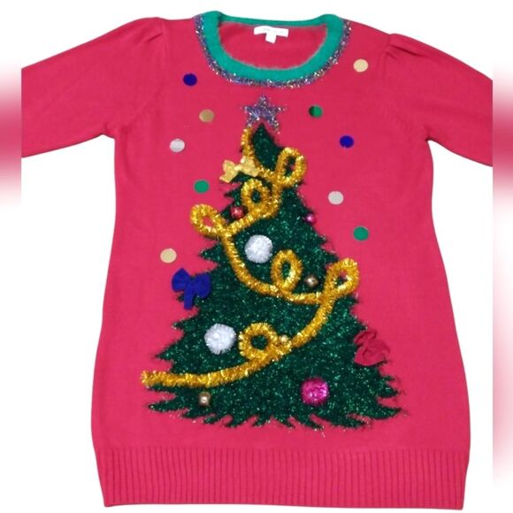 Women's Celebrate Together  Crewneck Tree Tunic Ugly Christmas Sweater size XL - Picture 5 of 15